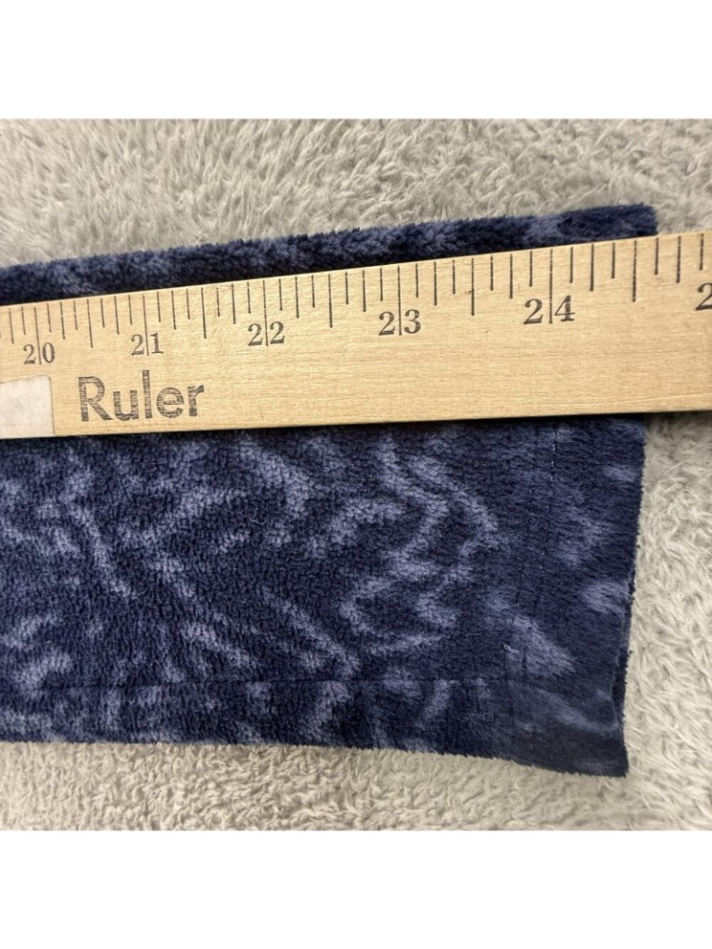 Columbia Coat Mens Medium Blue Fleece Long Pullover Funnel Neck Geometric AL2727 - Picture 16 of 16